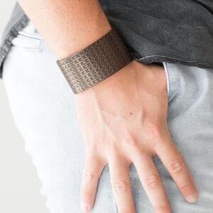 Unisex faux leather wrap bracelet with x pattern